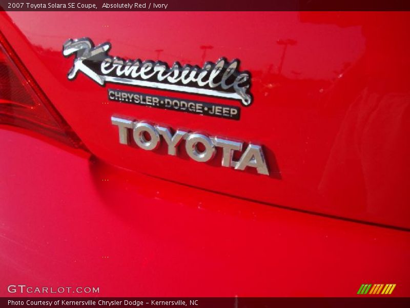 Absolutely Red / Ivory 2007 Toyota Solara SE Coupe