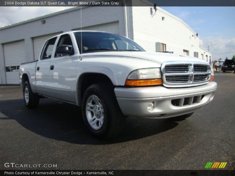 Bright White / Dark Slate Gray 2004 Dodge Dakota SLT Quad Cab