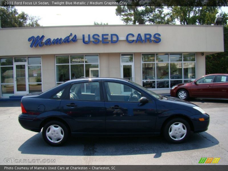 Twilight Blue Metallic / Medium Graphite Grey 2001 Ford Focus LX Sedan