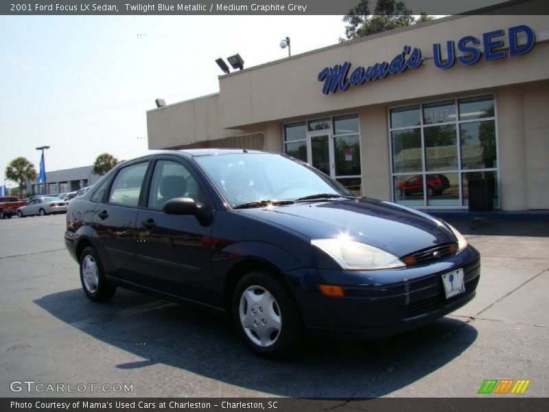 Twilight Blue Metallic / Medium Graphite Grey 2001 Ford Focus LX Sedan