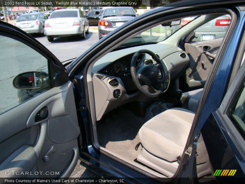 Twilight Blue Metallic / Medium Graphite Grey 2001 Ford Focus LX Sedan