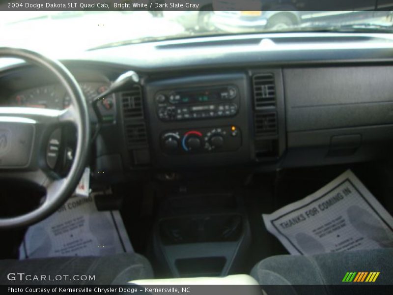 Bright White / Dark Slate Gray 2004 Dodge Dakota SLT Quad Cab