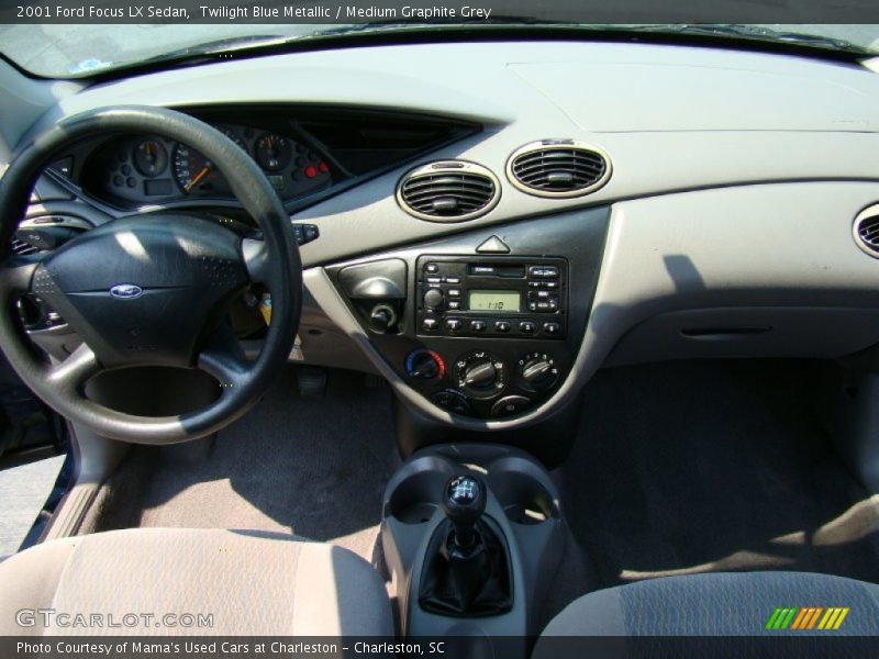 Twilight Blue Metallic / Medium Graphite Grey 2001 Ford Focus LX Sedan