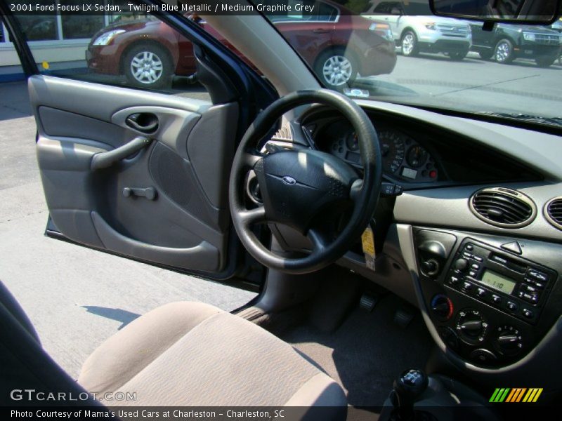 Twilight Blue Metallic / Medium Graphite Grey 2001 Ford Focus LX Sedan