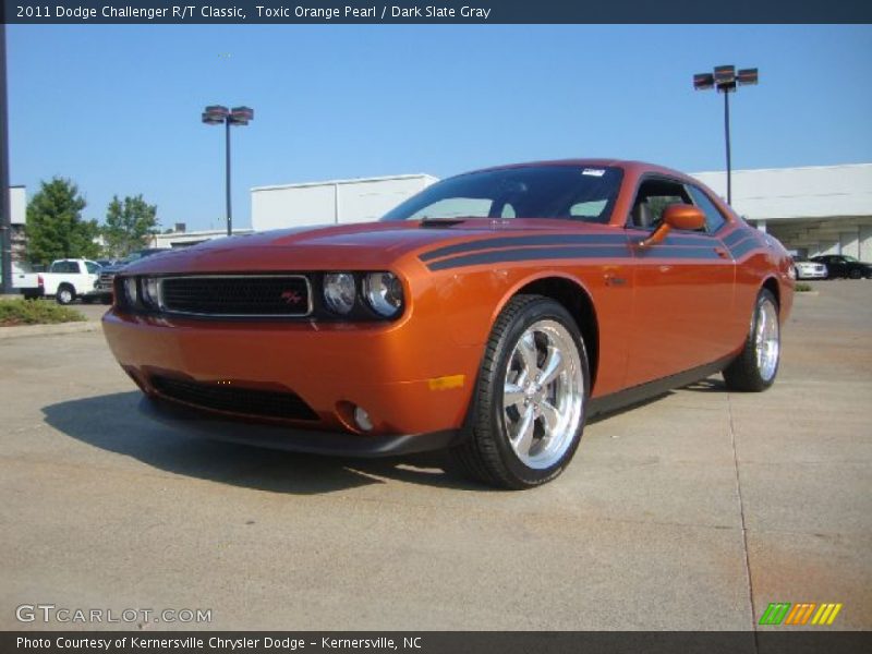 Toxic Orange Pearl / Dark Slate Gray 2011 Dodge Challenger R/T Classic