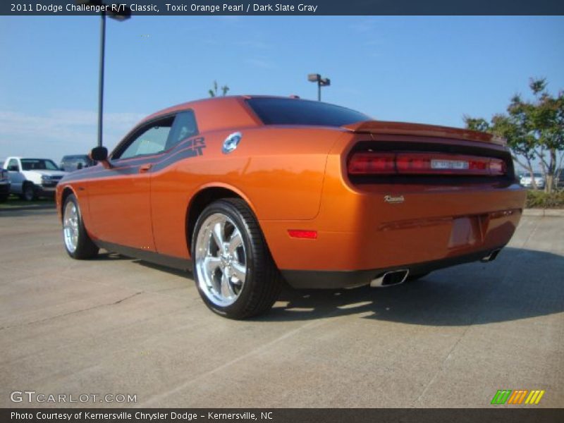 Toxic Orange Pearl / Dark Slate Gray 2011 Dodge Challenger R/T Classic
