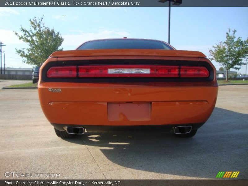 Toxic Orange Pearl / Dark Slate Gray 2011 Dodge Challenger R/T Classic