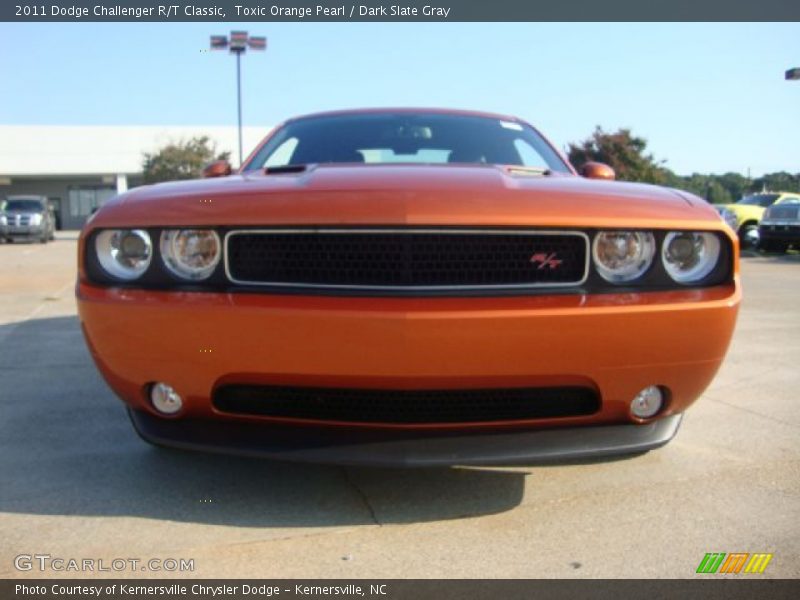 Toxic Orange Pearl / Dark Slate Gray 2011 Dodge Challenger R/T Classic