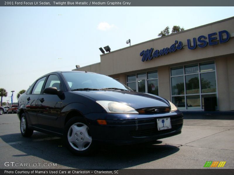 Twilight Blue Metallic / Medium Graphite Grey 2001 Ford Focus LX Sedan