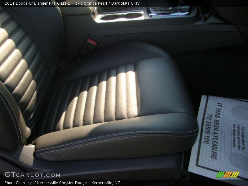 Toxic Orange Pearl / Dark Slate Gray 2011 Dodge Challenger R/T Classic