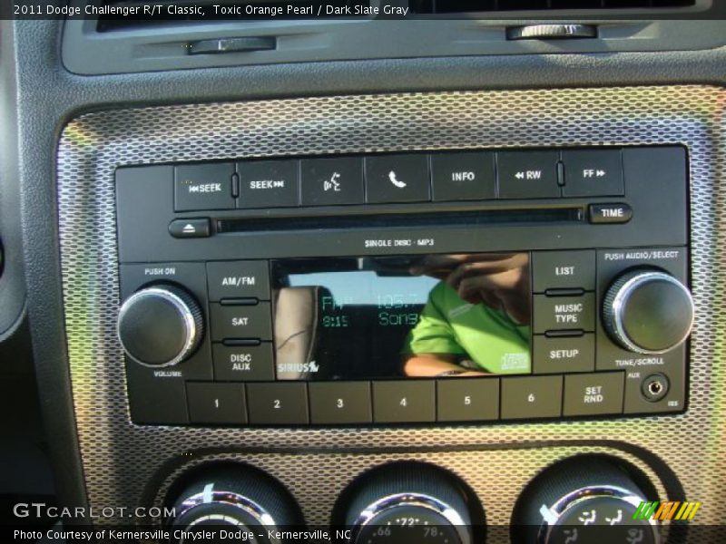 Toxic Orange Pearl / Dark Slate Gray 2011 Dodge Challenger R/T Classic