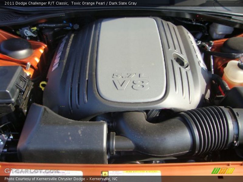 Toxic Orange Pearl / Dark Slate Gray 2011 Dodge Challenger R/T Classic