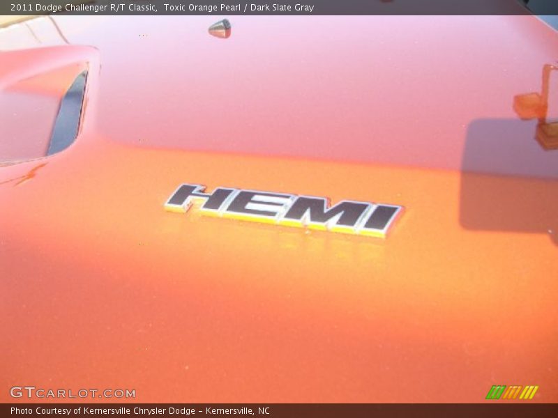 Toxic Orange Pearl / Dark Slate Gray 2011 Dodge Challenger R/T Classic