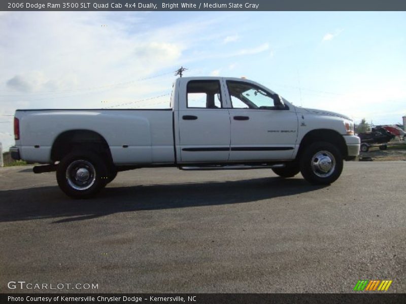 Bright White / Medium Slate Gray 2006 Dodge Ram 3500 SLT Quad Cab 4x4 Dually