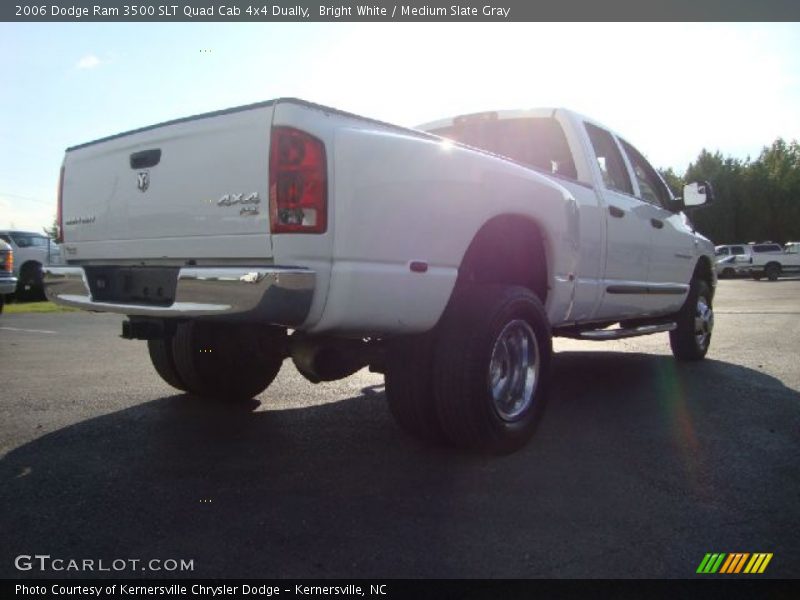 Bright White / Medium Slate Gray 2006 Dodge Ram 3500 SLT Quad Cab 4x4 Dually