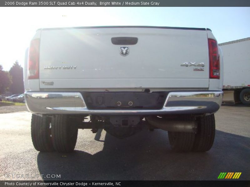 Bright White / Medium Slate Gray 2006 Dodge Ram 3500 SLT Quad Cab 4x4 Dually