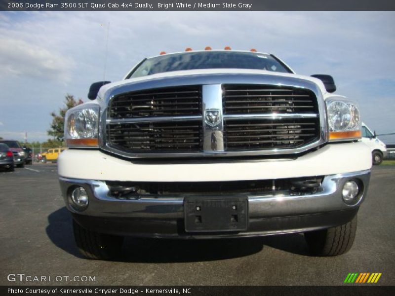 Bright White / Medium Slate Gray 2006 Dodge Ram 3500 SLT Quad Cab 4x4 Dually
