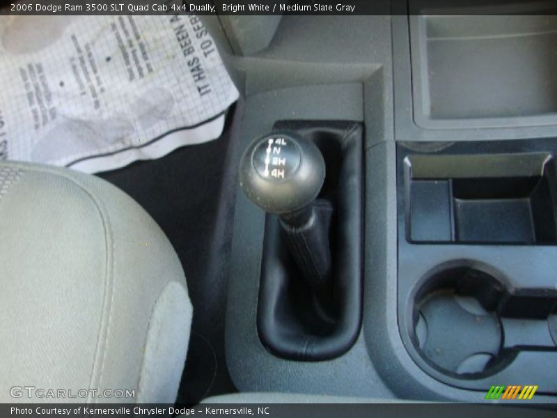 Bright White / Medium Slate Gray 2006 Dodge Ram 3500 SLT Quad Cab 4x4 Dually
