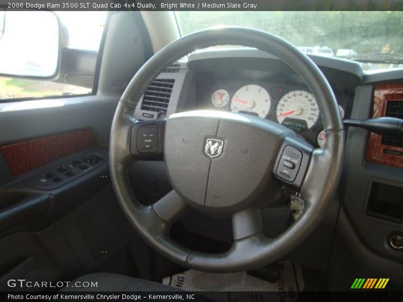 Bright White / Medium Slate Gray 2006 Dodge Ram 3500 SLT Quad Cab 4x4 Dually