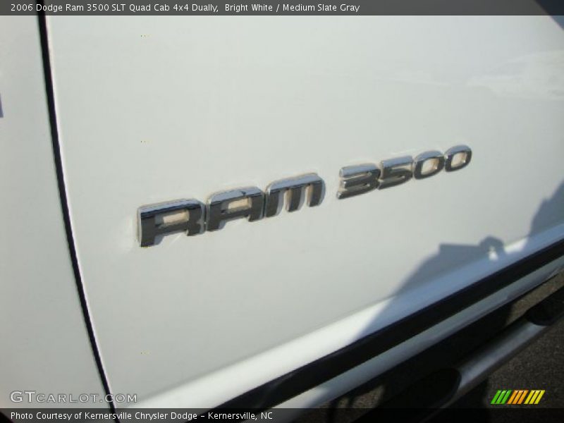 Bright White / Medium Slate Gray 2006 Dodge Ram 3500 SLT Quad Cab 4x4 Dually