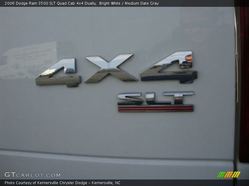Bright White / Medium Slate Gray 2006 Dodge Ram 3500 SLT Quad Cab 4x4 Dually