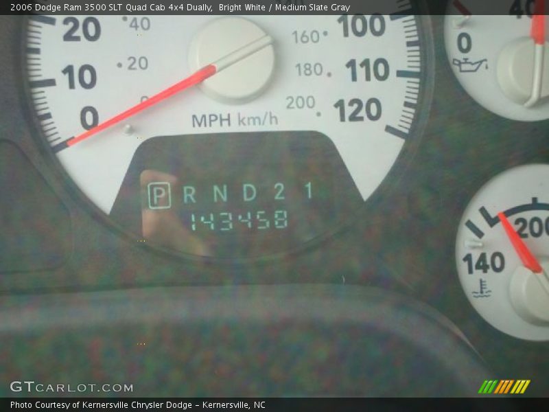 Bright White / Medium Slate Gray 2006 Dodge Ram 3500 SLT Quad Cab 4x4 Dually