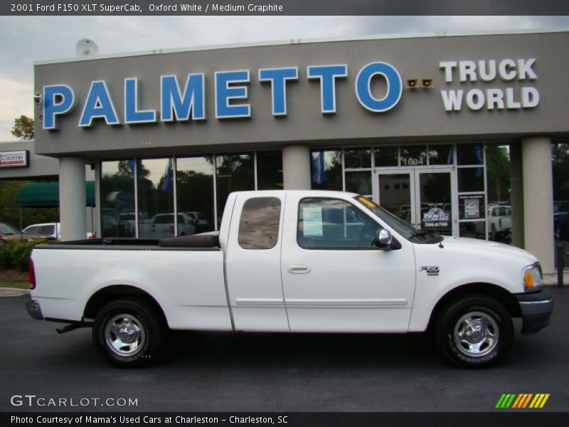 Oxford White / Medium Graphite 2001 Ford F150 XLT SuperCab