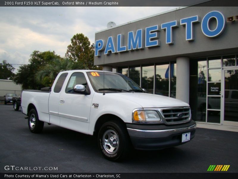 Oxford White / Medium Graphite 2001 Ford F150 XLT SuperCab