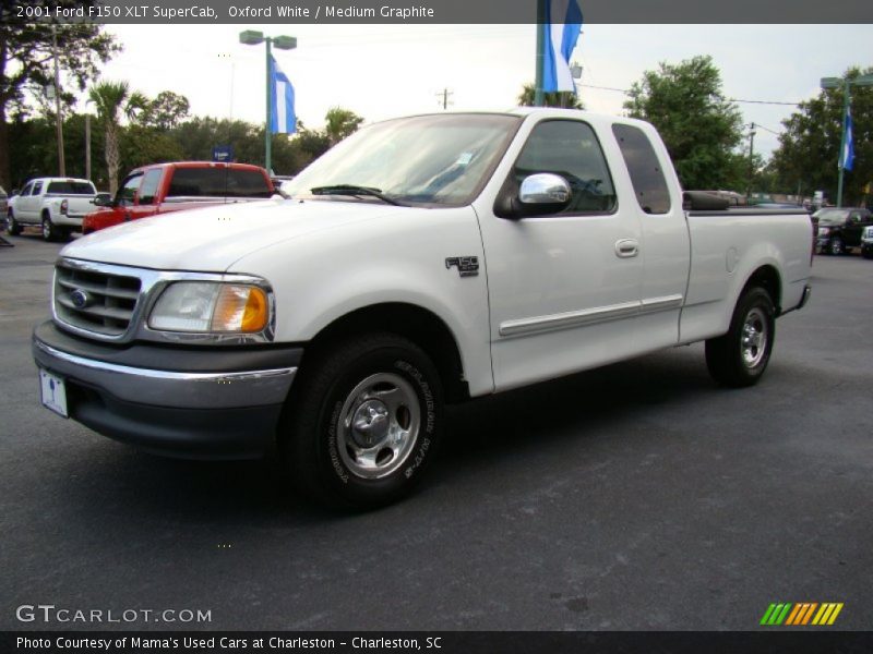 Oxford White / Medium Graphite 2001 Ford F150 XLT SuperCab