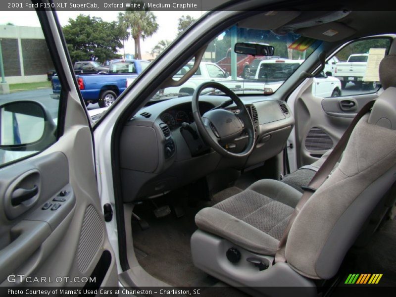 Oxford White / Medium Graphite 2001 Ford F150 XLT SuperCab