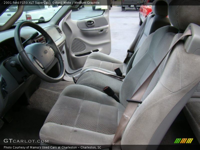 Oxford White / Medium Graphite 2001 Ford F150 XLT SuperCab