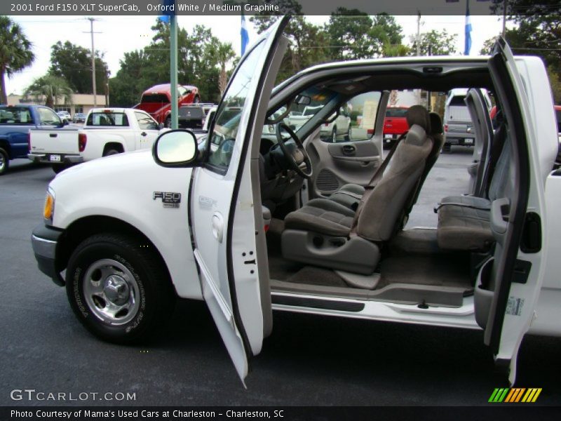 Oxford White / Medium Graphite 2001 Ford F150 XLT SuperCab