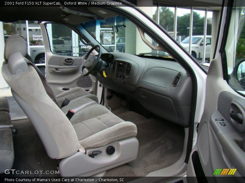 Oxford White / Medium Graphite 2001 Ford F150 XLT SuperCab