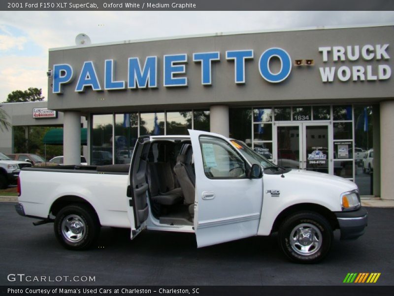 Oxford White / Medium Graphite 2001 Ford F150 XLT SuperCab