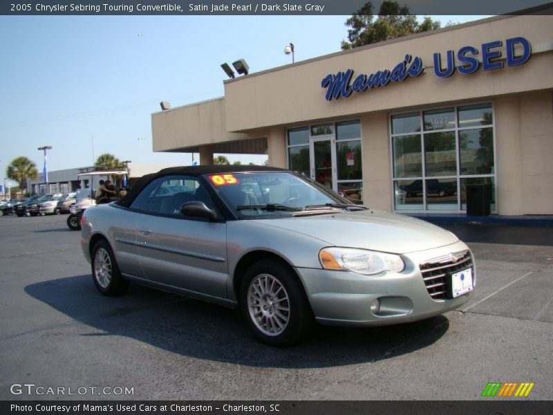 Satin Jade Pearl / Dark Slate Gray 2005 Chrysler Sebring Touring Convertible