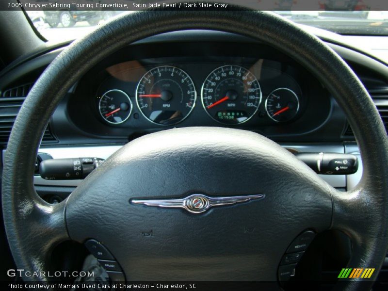 Satin Jade Pearl / Dark Slate Gray 2005 Chrysler Sebring Touring Convertible