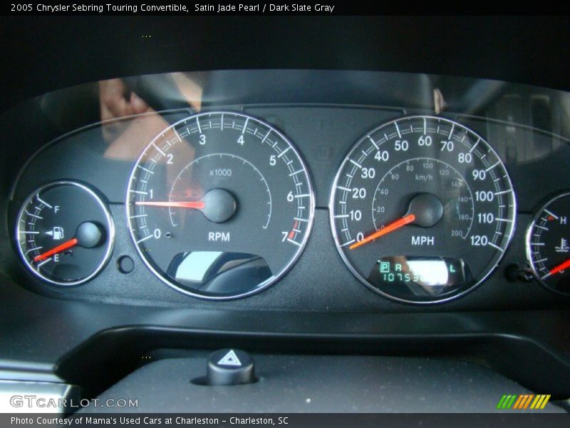 Satin Jade Pearl / Dark Slate Gray 2005 Chrysler Sebring Touring Convertible