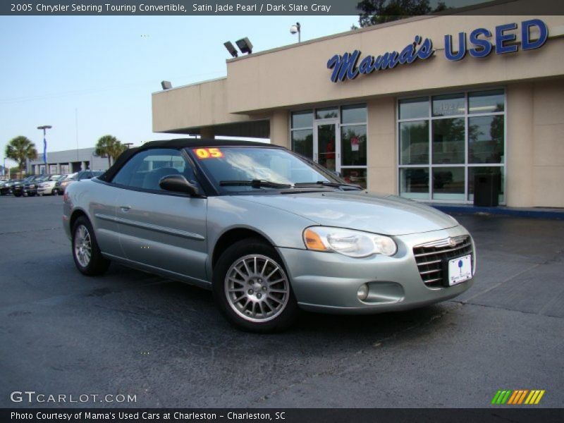 Satin Jade Pearl / Dark Slate Gray 2005 Chrysler Sebring Touring Convertible