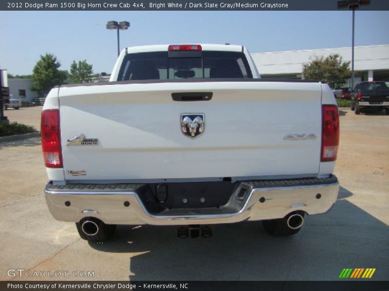 Bright White / Dark Slate Gray/Medium Graystone 2012 Dodge Ram 1500 Big Horn Crew Cab 4x4