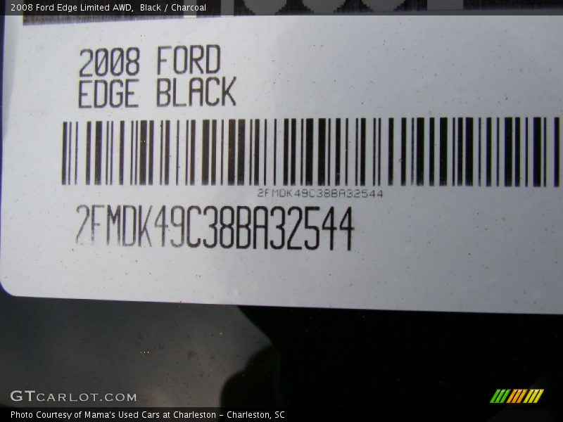Black / Charcoal 2008 Ford Edge Limited AWD