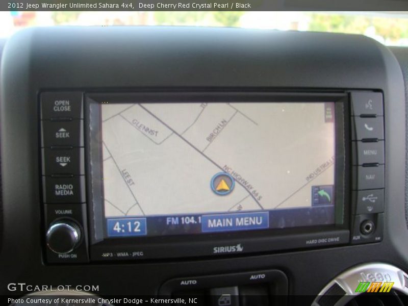 Navigation of 2012 Wrangler Unlimited Sahara 4x4