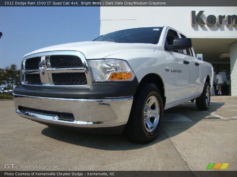 Bright White / Dark Slate Gray/Medium Graystone 2012 Dodge Ram 1500 ST Quad Cab 4x4