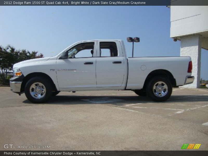 Bright White / Dark Slate Gray/Medium Graystone 2012 Dodge Ram 1500 ST Quad Cab 4x4