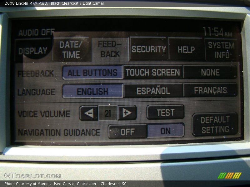 Black Clearcoat / Light Camel 2008 Lincoln MKX AWD