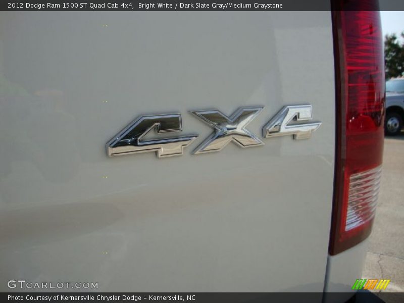 Bright White / Dark Slate Gray/Medium Graystone 2012 Dodge Ram 1500 ST Quad Cab 4x4
