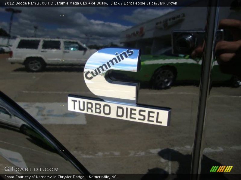 Black / Light Pebble Beige/Bark Brown 2012 Dodge Ram 3500 HD Laramie Mega Cab 4x4 Dually