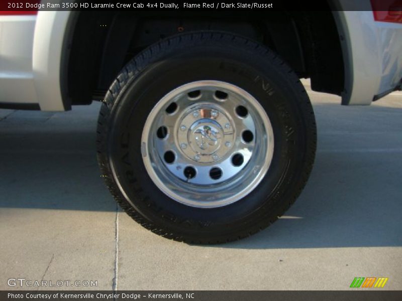 Flame Red / Dark Slate/Russet 2012 Dodge Ram 3500 HD Laramie Crew Cab 4x4 Dually