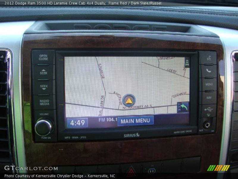 Flame Red / Dark Slate/Russet 2012 Dodge Ram 3500 HD Laramie Crew Cab 4x4 Dually