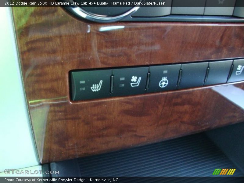 Flame Red / Dark Slate/Russet 2012 Dodge Ram 3500 HD Laramie Crew Cab 4x4 Dually