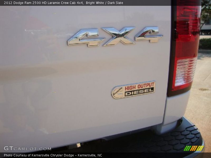 Bright White / Dark Slate 2012 Dodge Ram 2500 HD Laramie Crew Cab 4x4